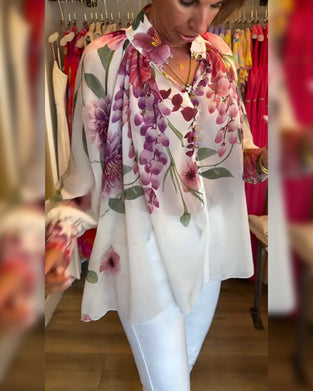 Bluse Lanterneærme Casual Printet