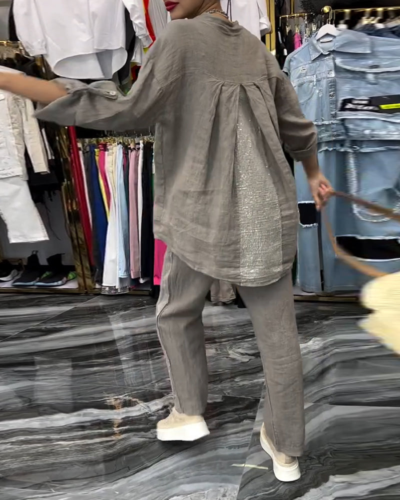 Jakkesæt Ståkrave Lomme Afslappet