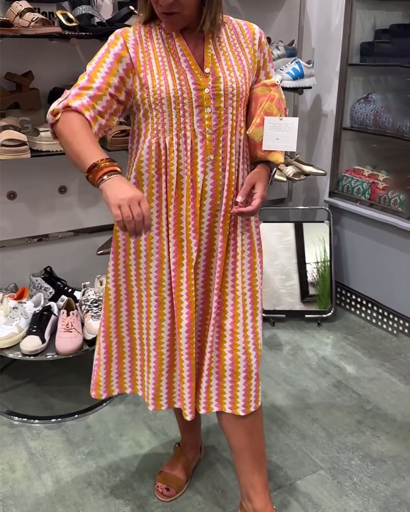 Kjole Med Bølgemønster