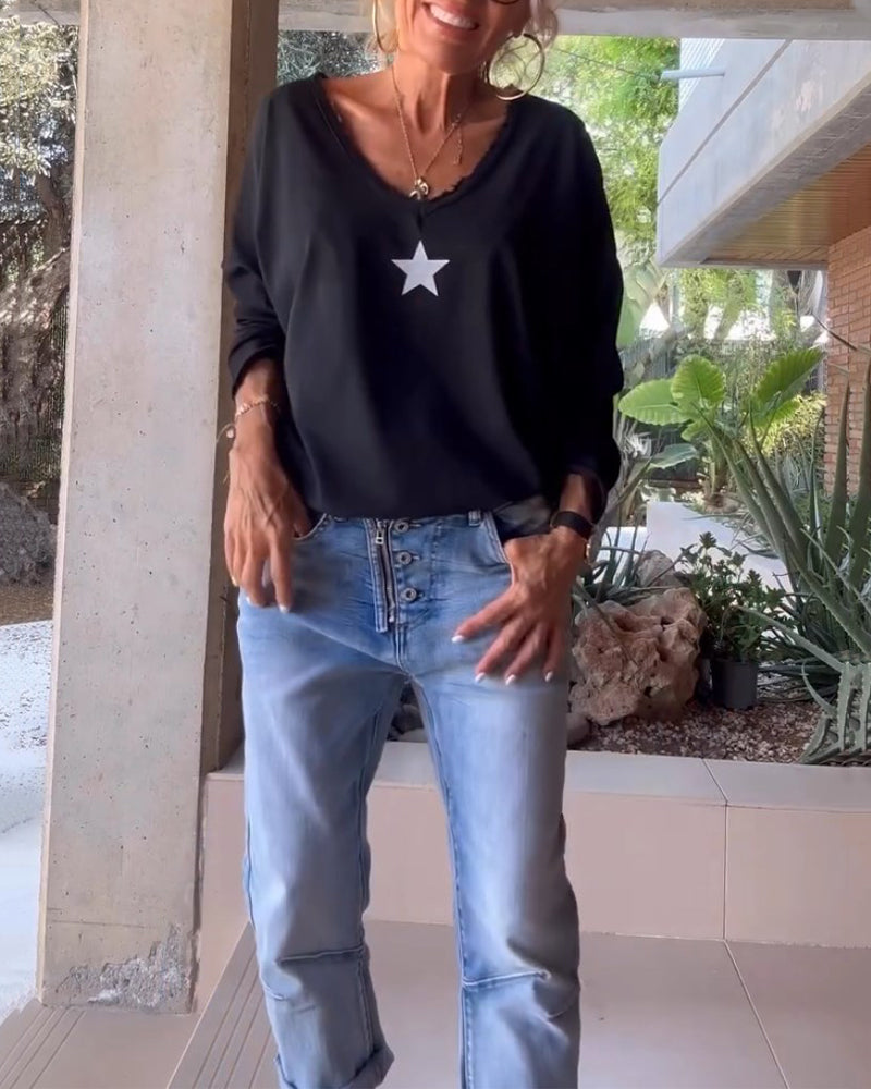 Top med hvid stjerne