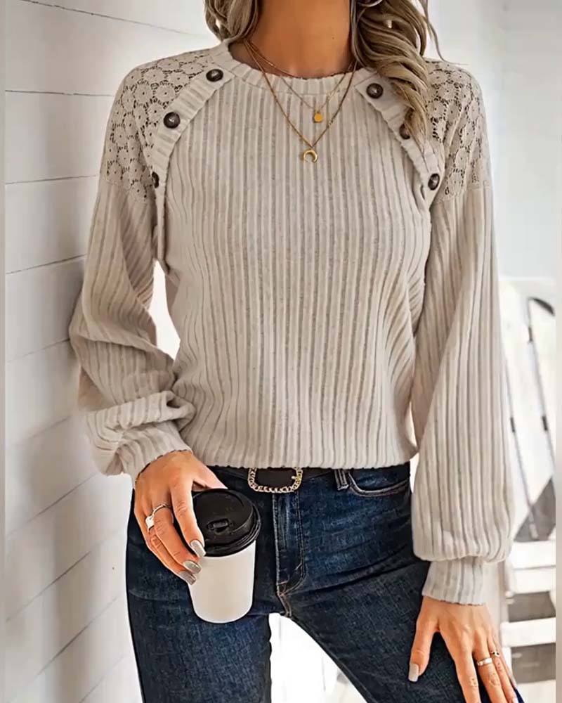 Top Ribbet Kniplingspanel