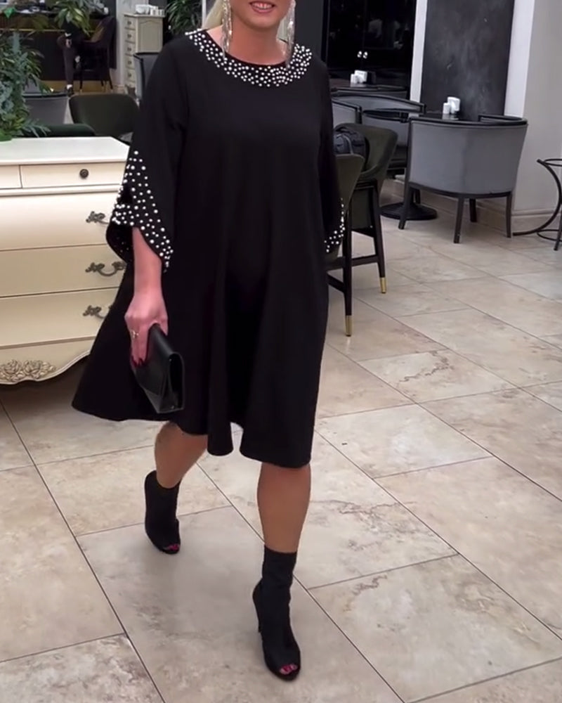 Kjole mode perler løs plus size