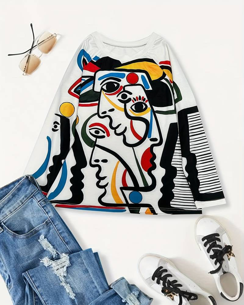 Abstrakt printet top