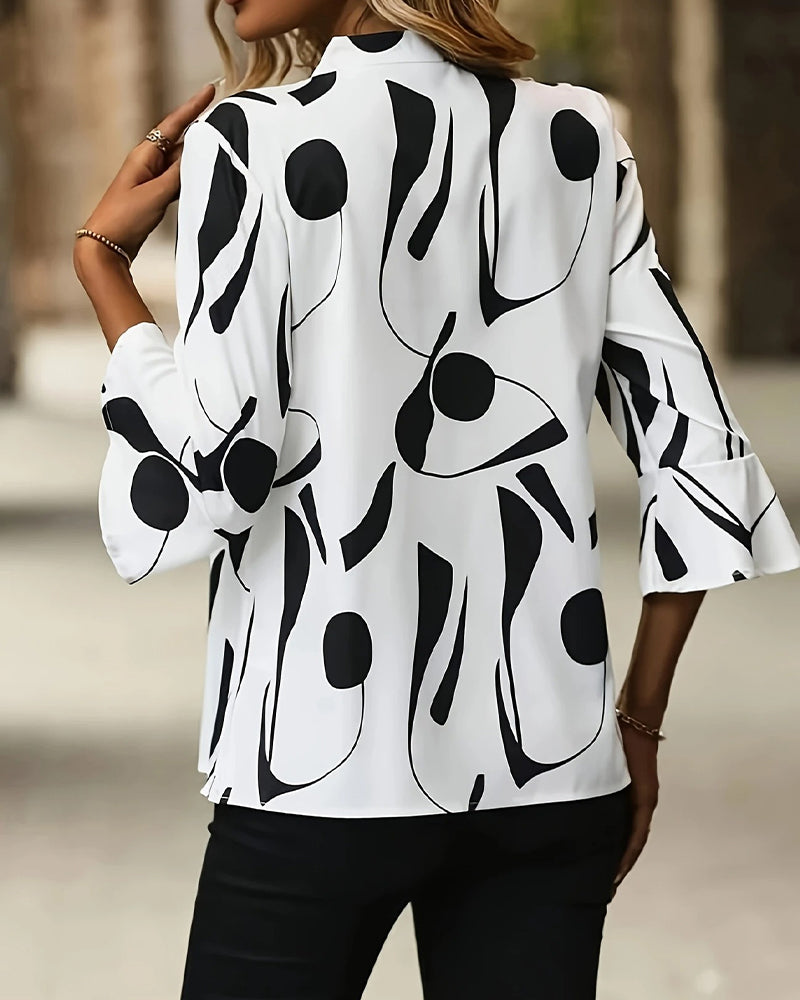 Bluse V-Hals Slank Mode