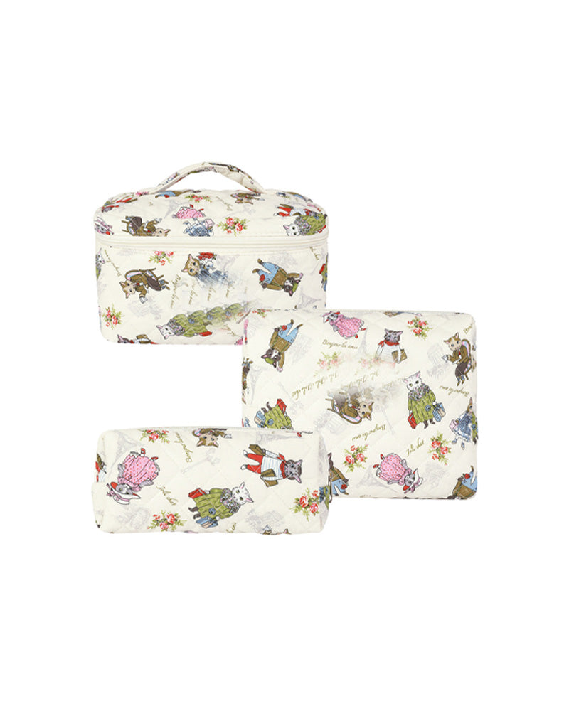 Tredelt kosmetiktaske sæt