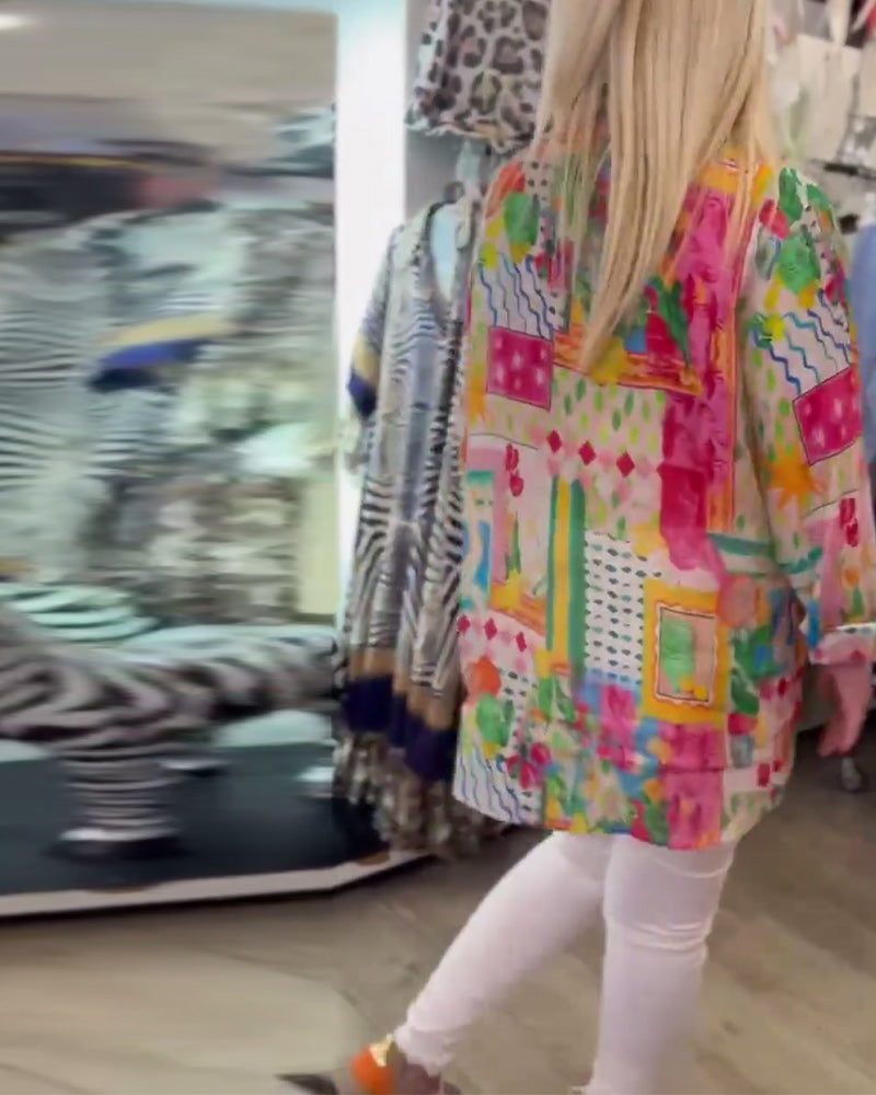 Skjorte Farverig Stilfuld Krave