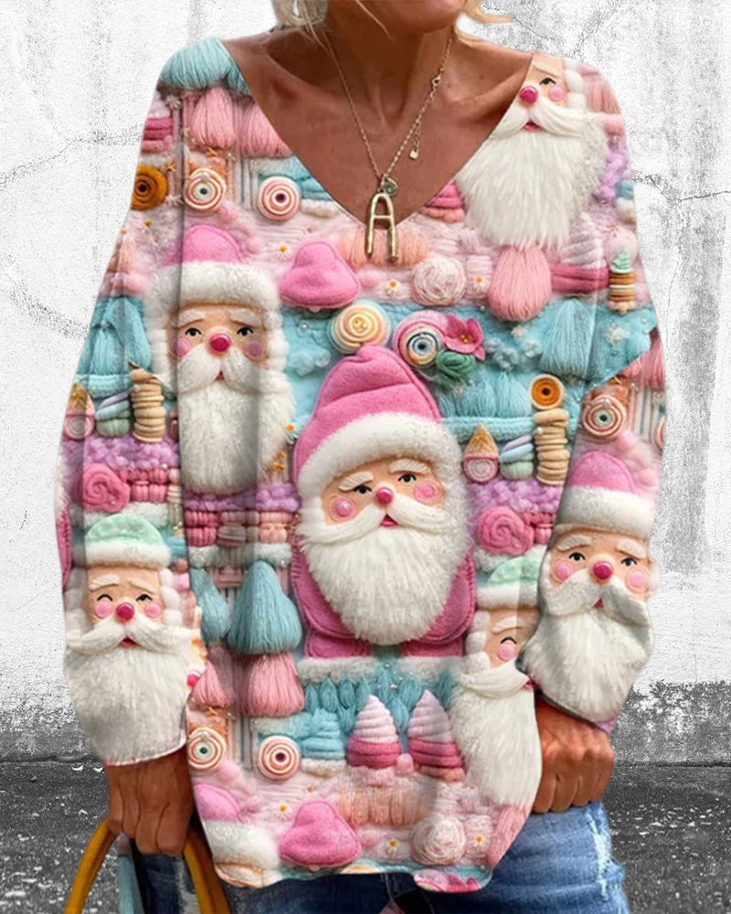 3D mønstret julesweater