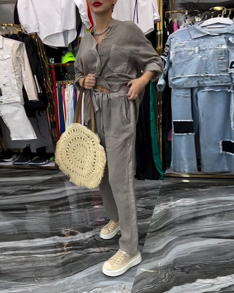 Jakkesæt Ståkrave Lomme Afslappet