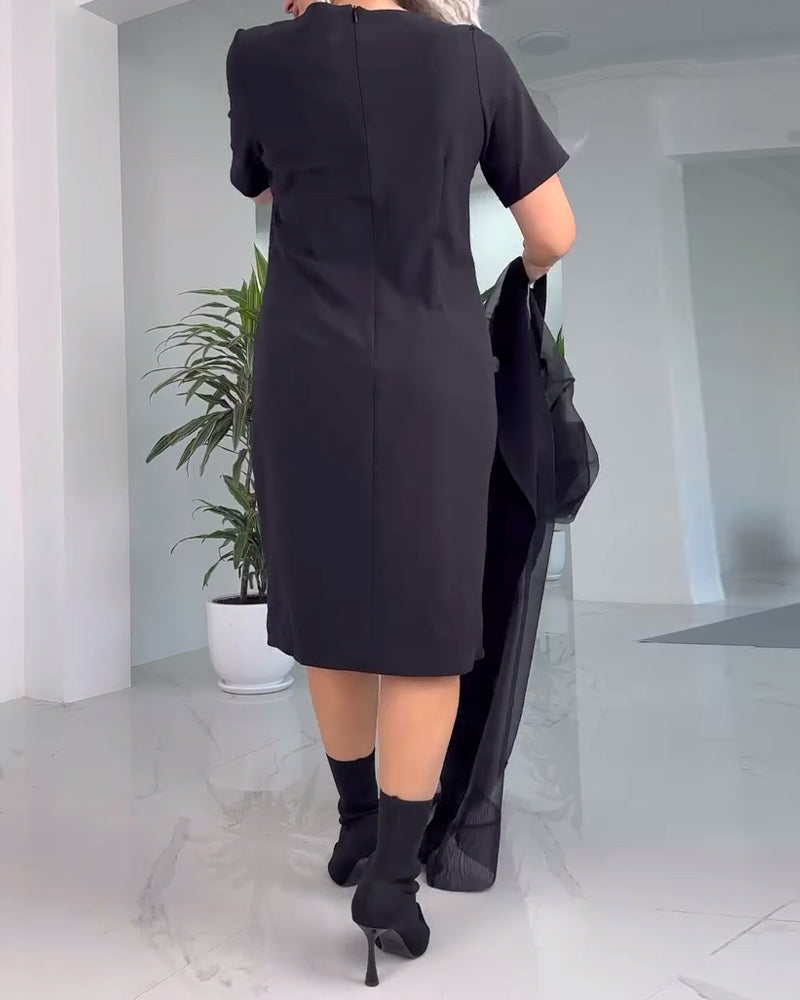 Mode Pailletpanel Festkjole