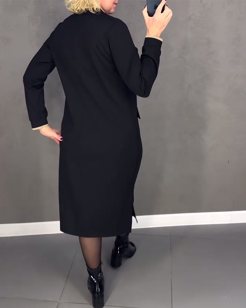 Kjole stativ krave kontrast lynlås shift