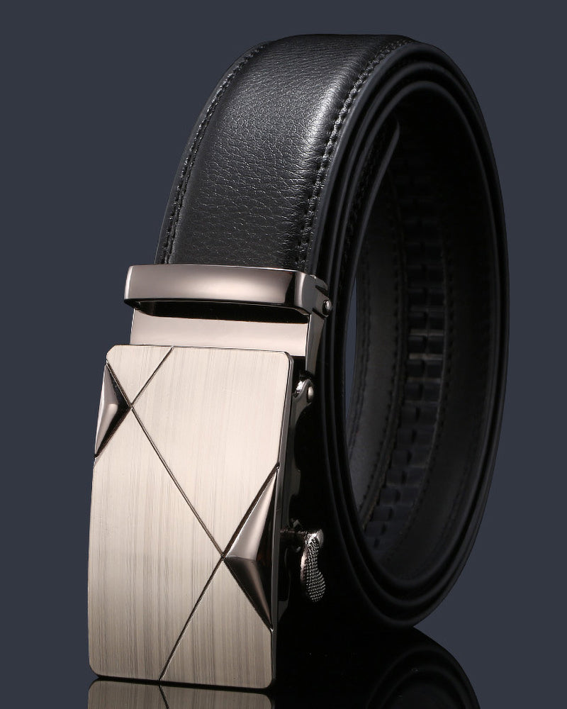 Elegant læderbælte med spænde (Herre)