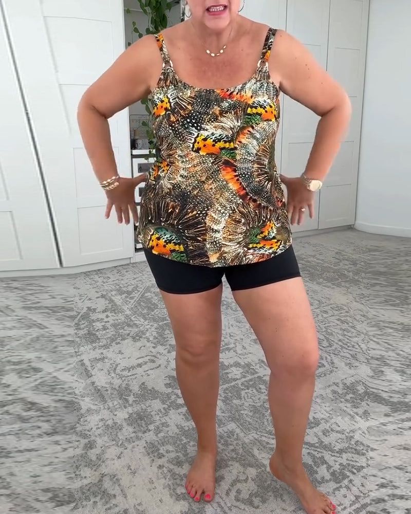 Badedragt To-Delt Trykt Boksershorts