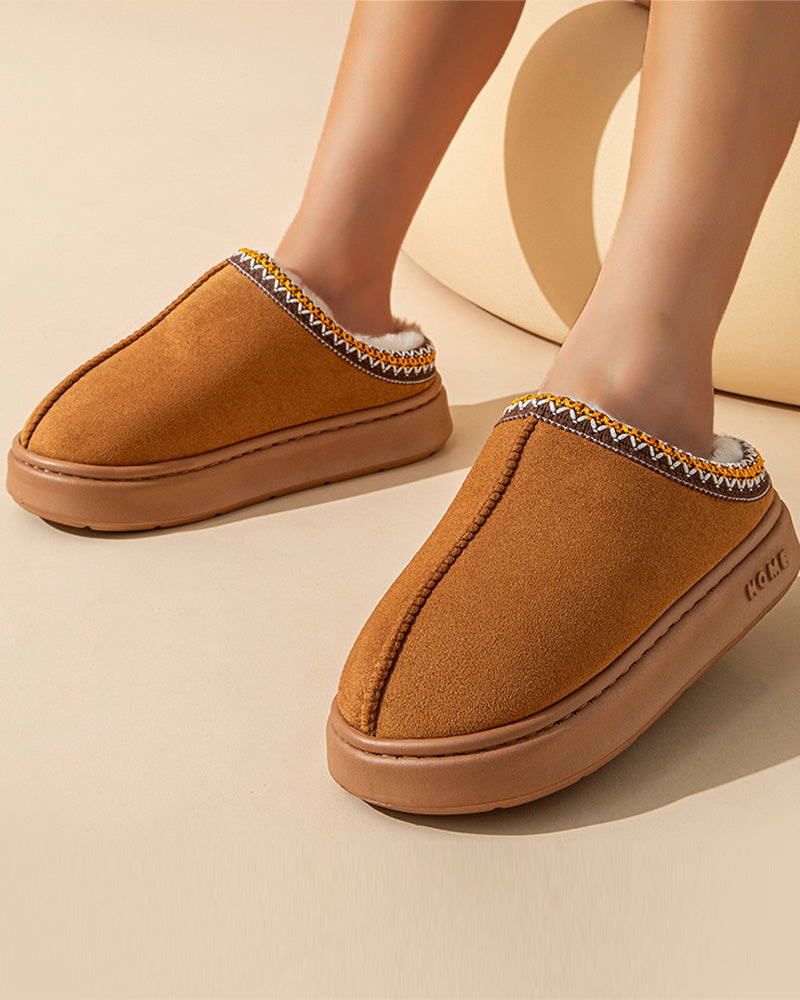 Skridsikre, lette og varme bomuldshjemmesko