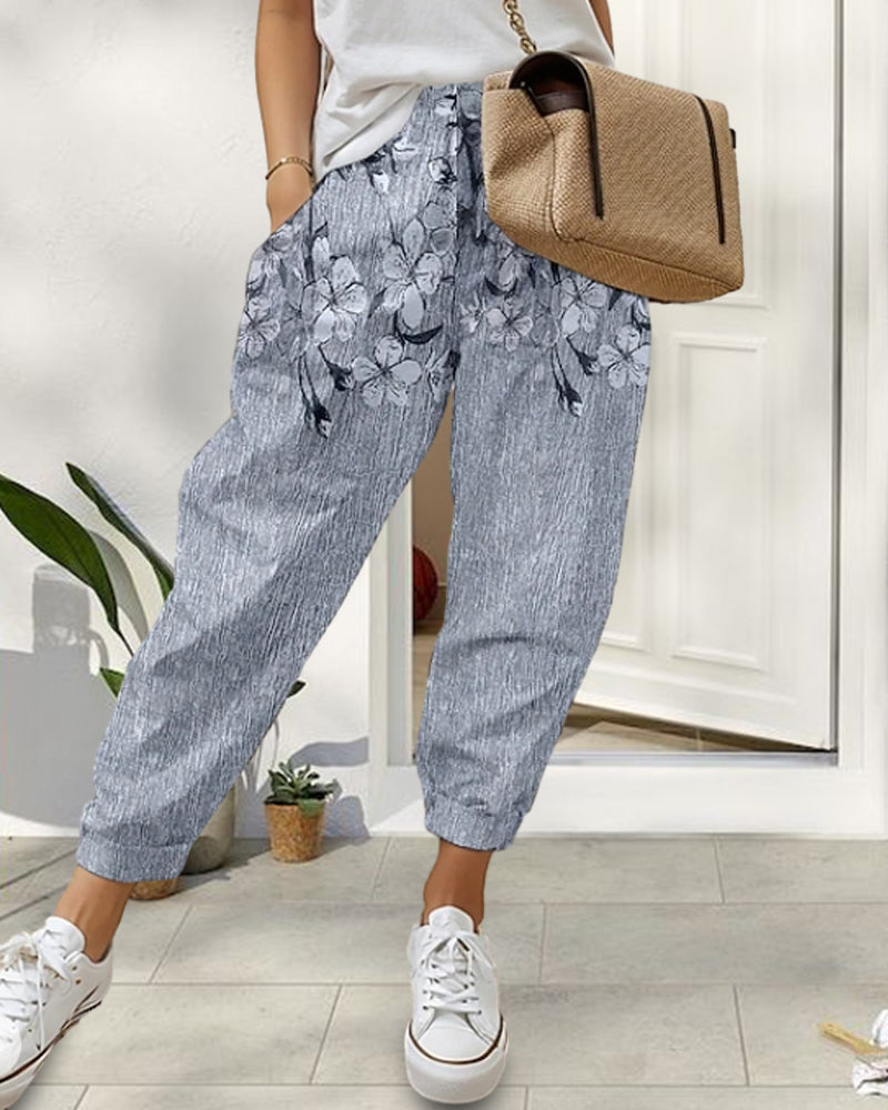 Casual jeans med lommetryk til kvinder