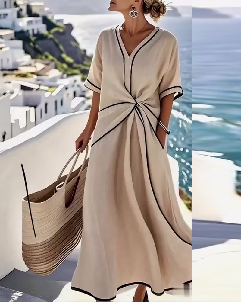 Kjole med smarte snorlommer