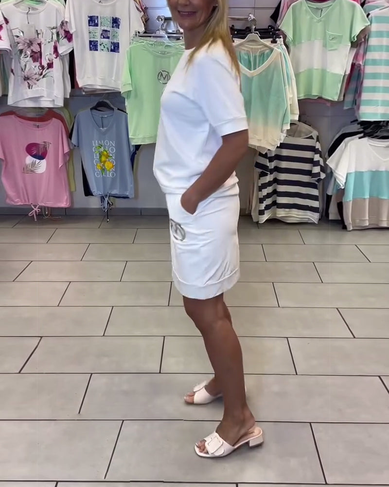 Jakkesæt Printet Stilfuld Afslappet