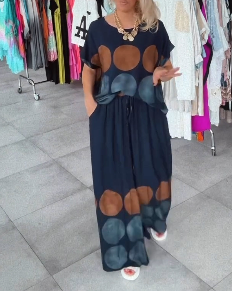 Sæt Street Fashion Afslappet Print Todelt