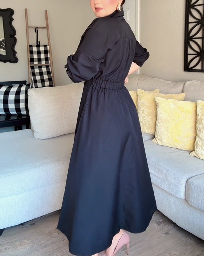 Skjorte Kjole Revers Talje