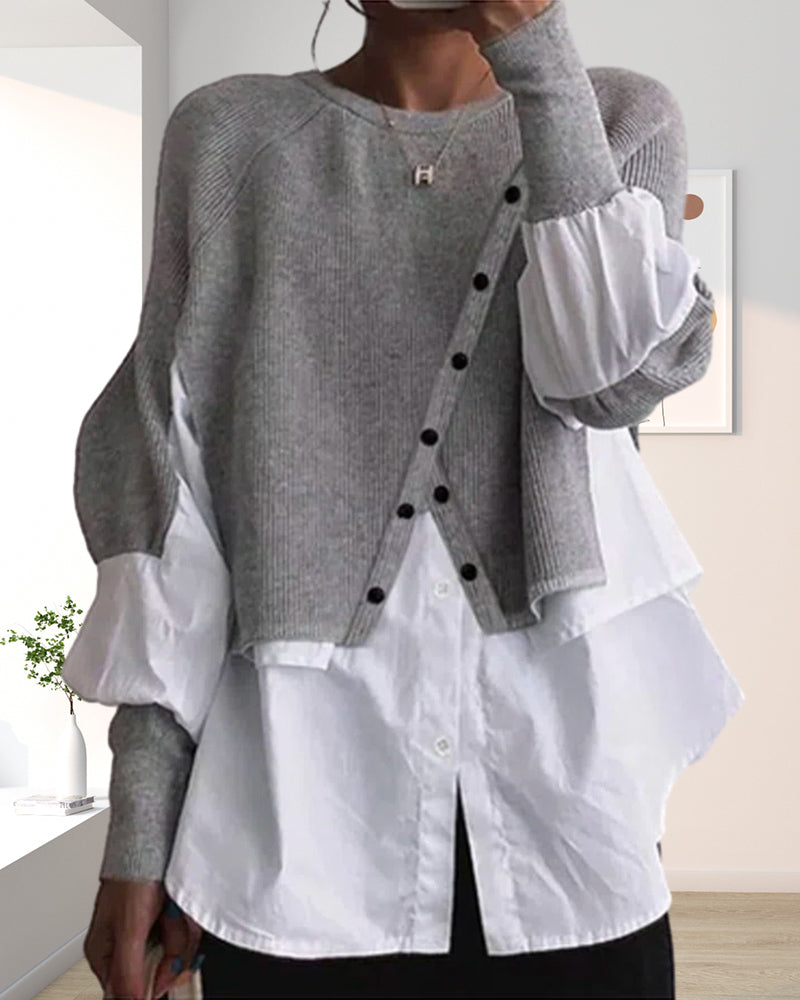 Afslappet patchwork top