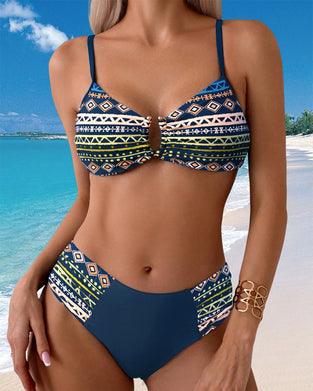 Bikini Trykt Feriestil Sexy To Delte