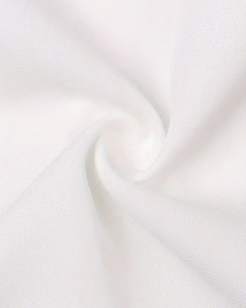 Bluse Off-Shoulder Hul Ensfarvet