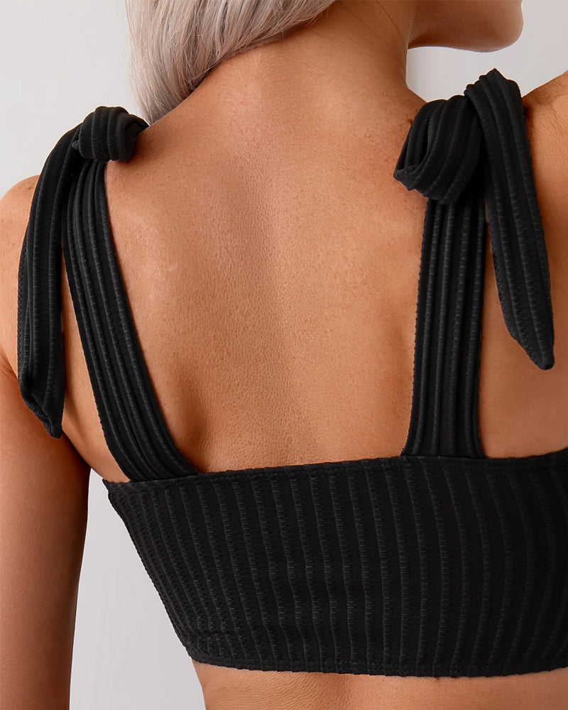 Bikini Bindestrop Ensfarvet Trekant