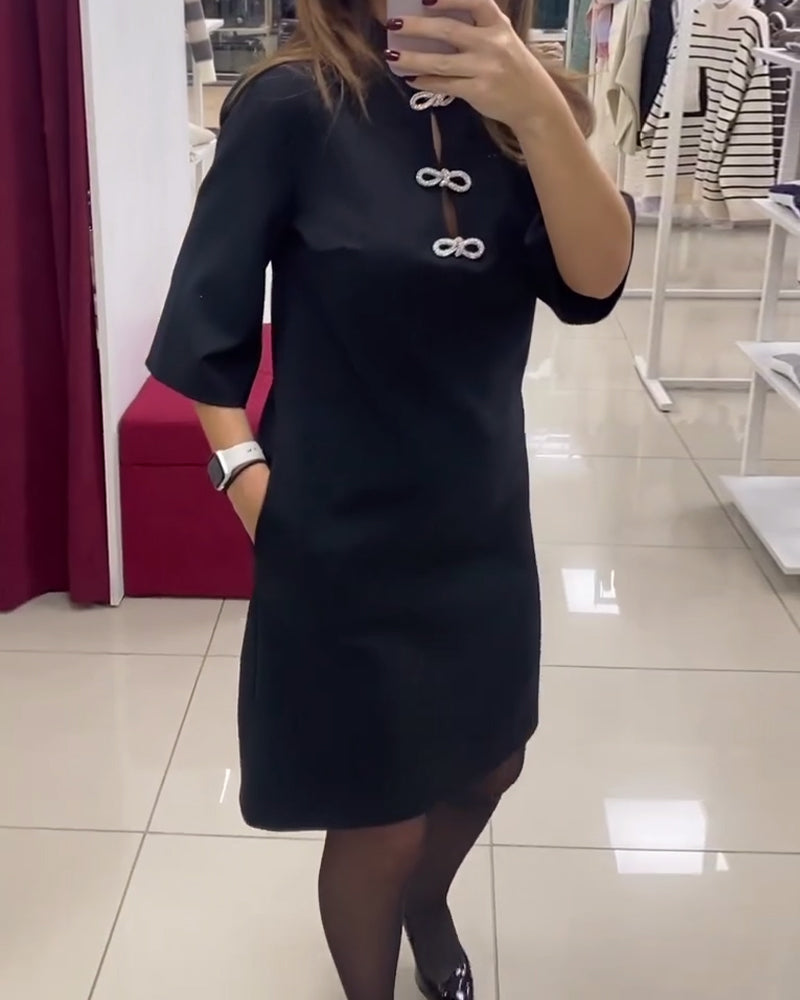 Kjole Slim Fit Lomme Elegant