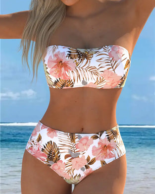Bikini Bandeau Trykt
