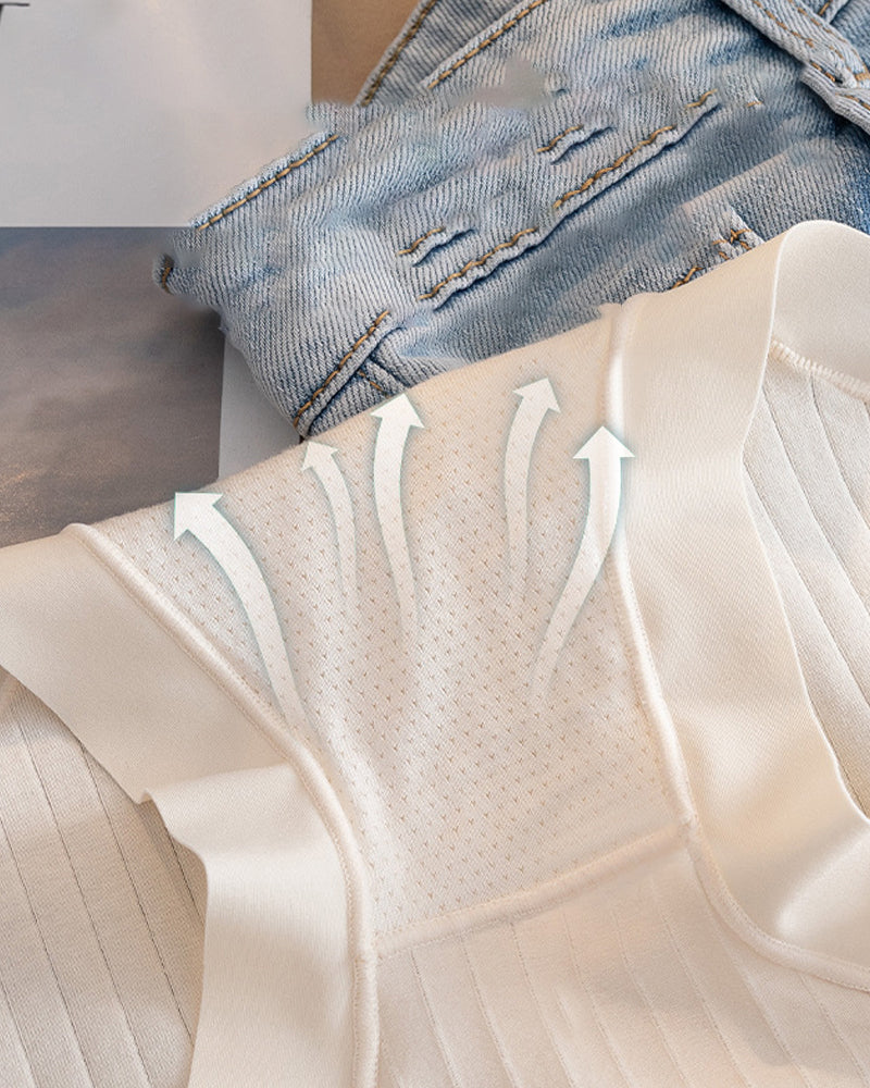 Trusser Langfibret Bomuld Høj Talje