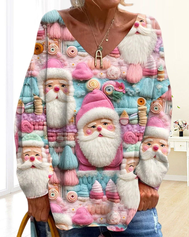 3D mønstret julesweater
