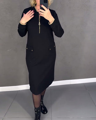 Kjole stativ krave kontrast lynlås shift