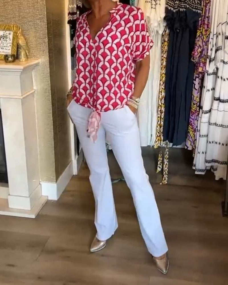 Hvide fritidsbukser med lommer