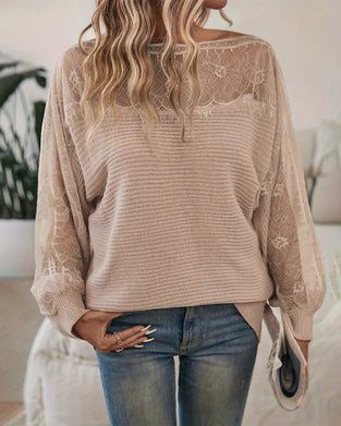 Strikpullover Casual Ensfarvet Blondepullover