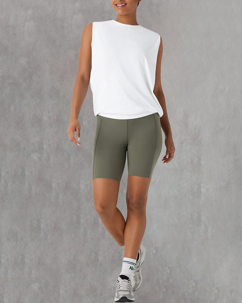 Vest Ærmeløs Rund Hals Sport