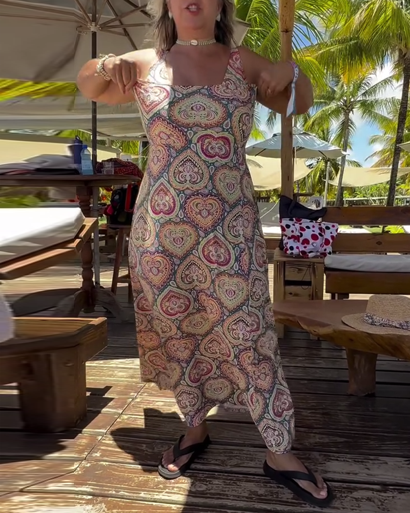 Badedragt Stropløs Hjerte Ferieprint