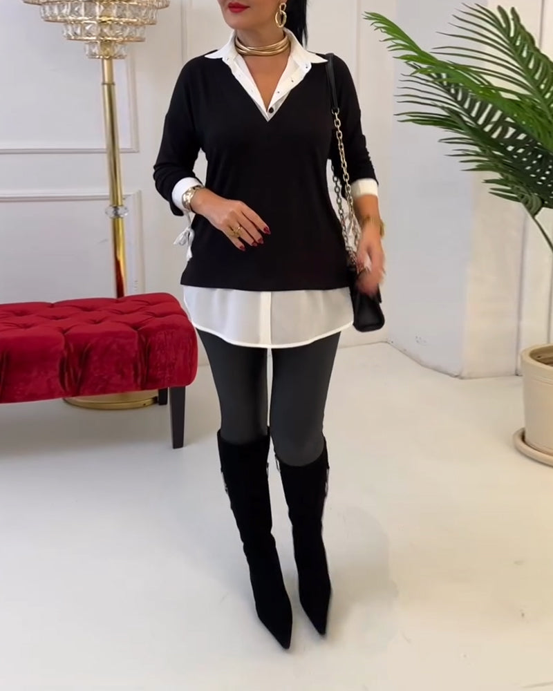 Top Sort Og Hvid Patchwork Krave