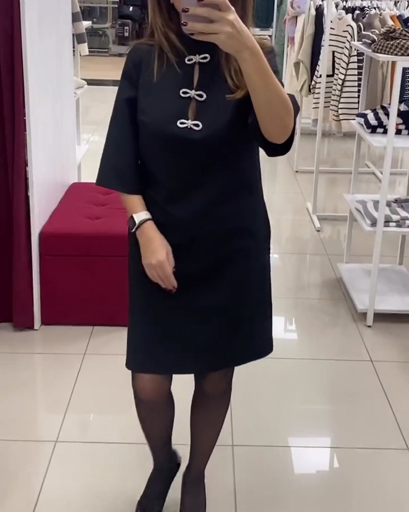 Kjole Slim Fit Lomme Elegant