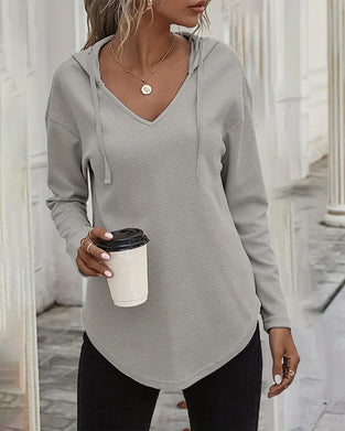 Hættet Langærmet Top – Casual