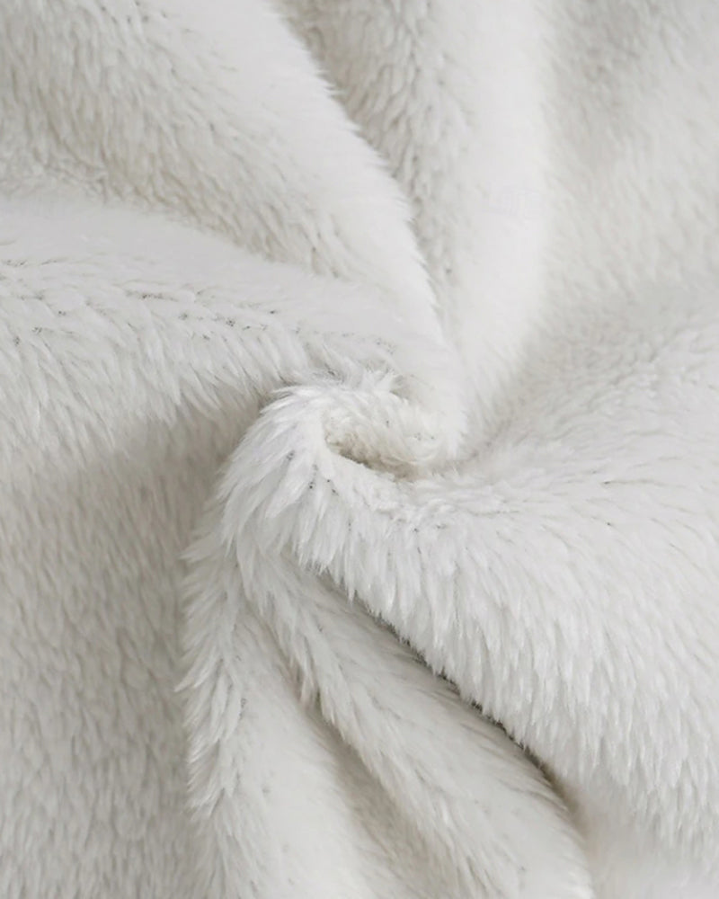 Fleeceforede fritidsbukser med skrift