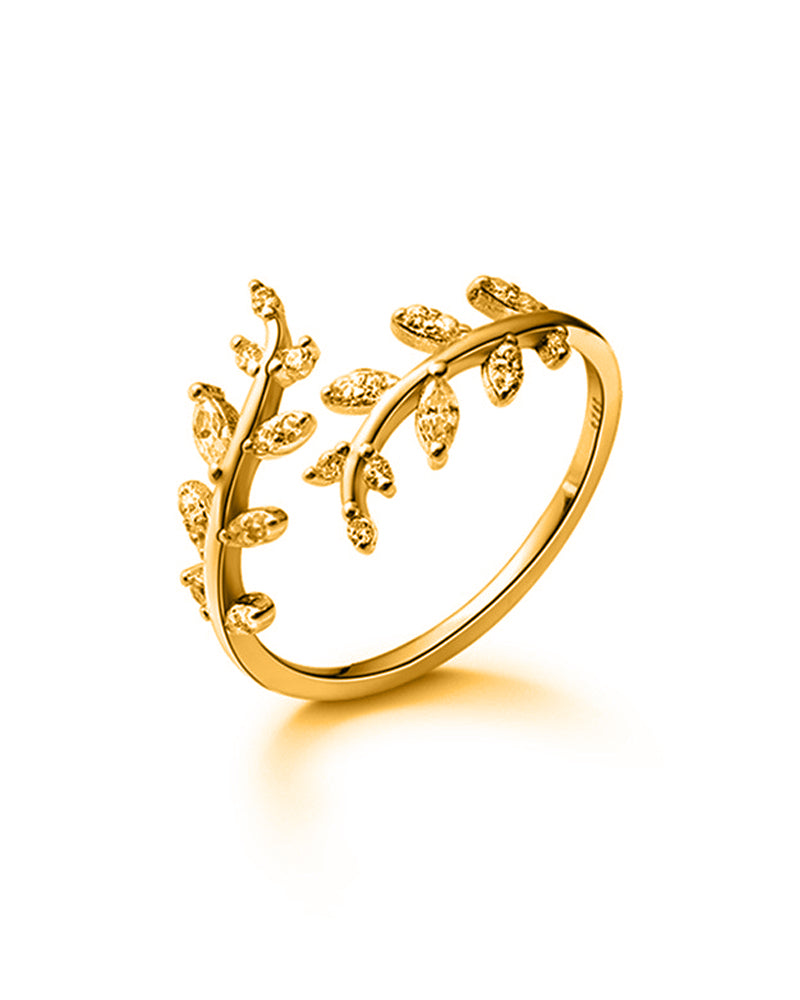 Dameringe Fashion Outdoor Leaf Ring